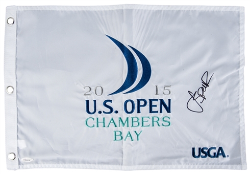 Jordan Spieth Signed 2015 US Open Flag (JSA)
